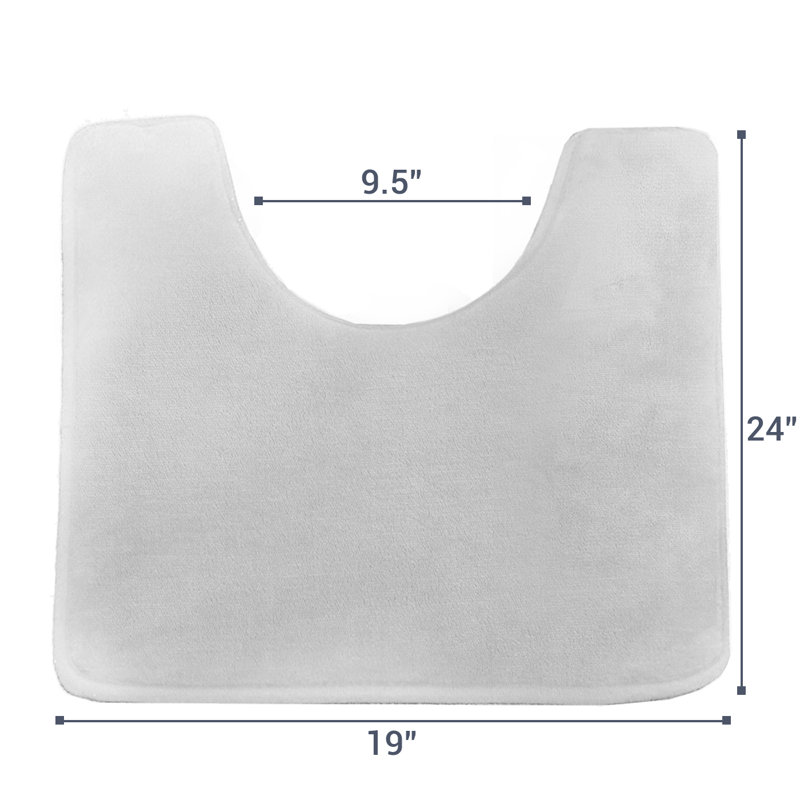 Ashland Non-Slip Contour Mat, Silver Grey