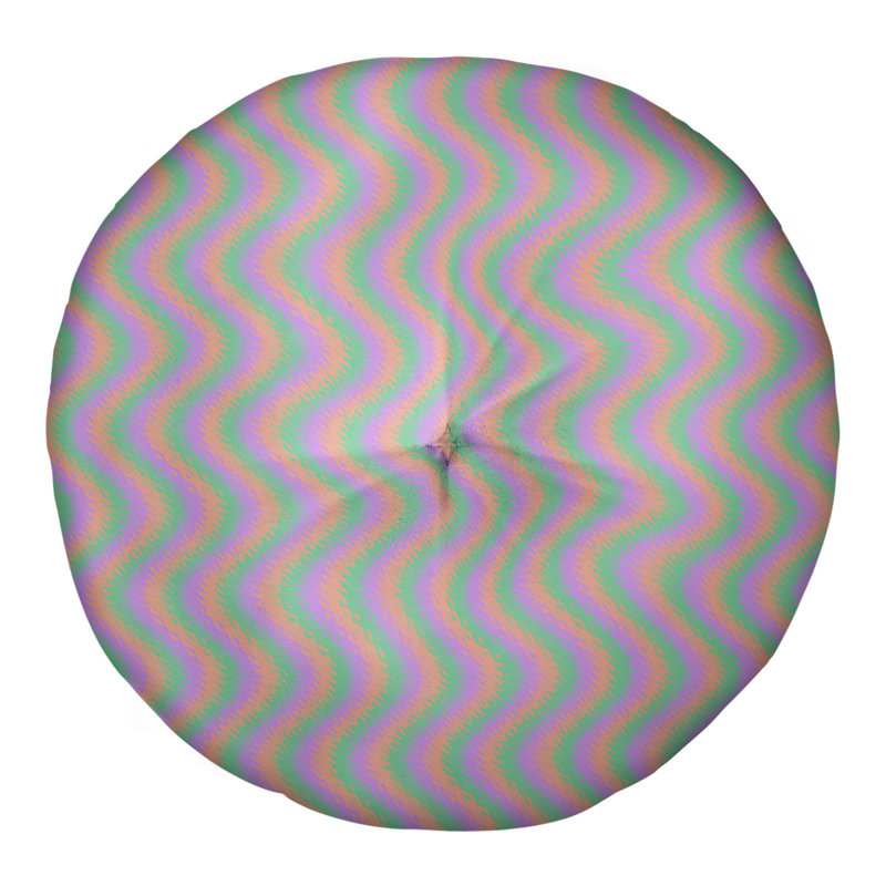 Oreiller de sol Katelyn Elizabeth, 26 po x 26 po, Vert/Orange/Mauve