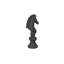 Small Cast Stone Knight Chess Sculpture-1047763081