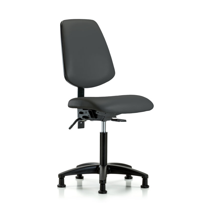 Chaise de travail, Gris anthracite, Patins, Inclus