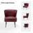 Euclid 26" W Faux Leather Tufted Side Chair With Metal Base-70462249