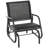 Porch Glider, Metal Frame Swing Glider Chair With Breathable Mesh Fabric, Curved Armrests And Steel Frame For Garden, Poolside, Backyard, Balcony-139632664