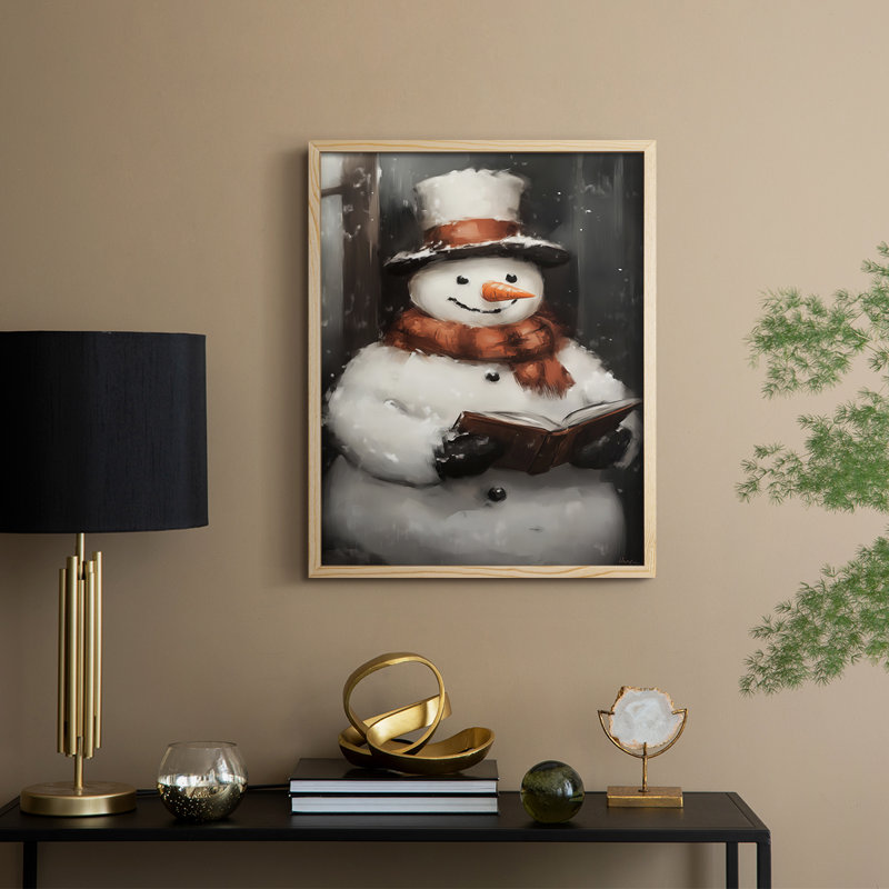 Art des Fêtes de Noël - Série 2 - CECLXI, reproduction encadrée - bois massif, Naturel, H 11 po x l 9 po