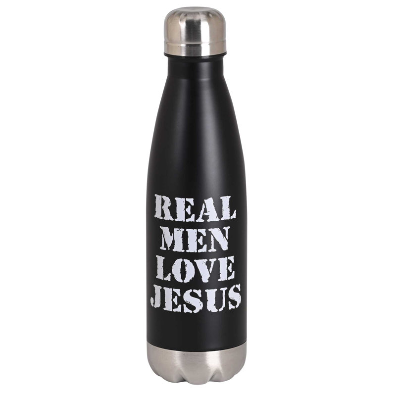 Bouteille d'eau Men Love Jesus - noir 17 oz