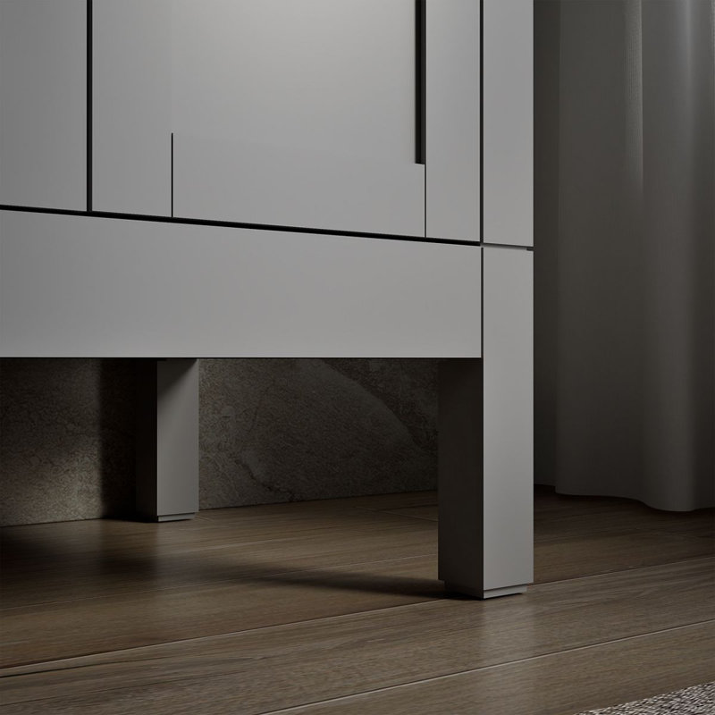 37" Single Bathroom Vanity Set, White, Atmos Gray