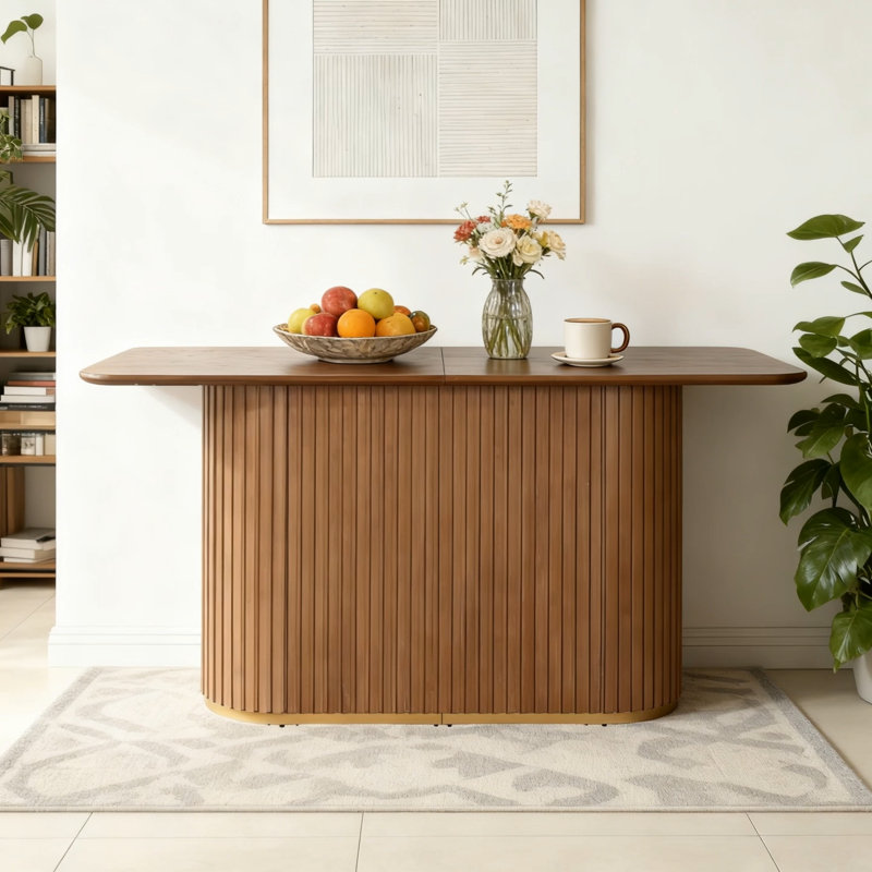 Table de comptoir 63,00 po - Cendre clair, Bois de frêne naturel