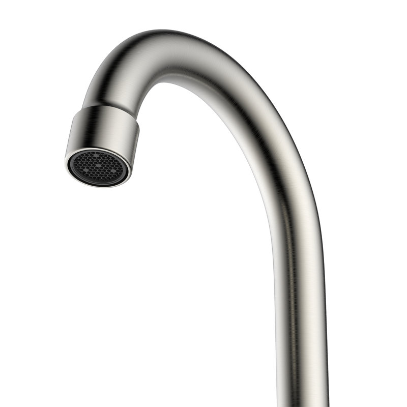 Robinet de salle de bain à 2 poignées avec ensemble de drain Alamo inclus en nickel brossé, Nickel brossé