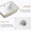 Lavabo de salle de bain rectangulaire encastrable 16 po sous le comptoir en porcelaine blanche