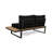 Dark Grey Left Arm Seater With Aluminum Construction, Water- Lining, Ornamental Faux Wood Body And Extra Space