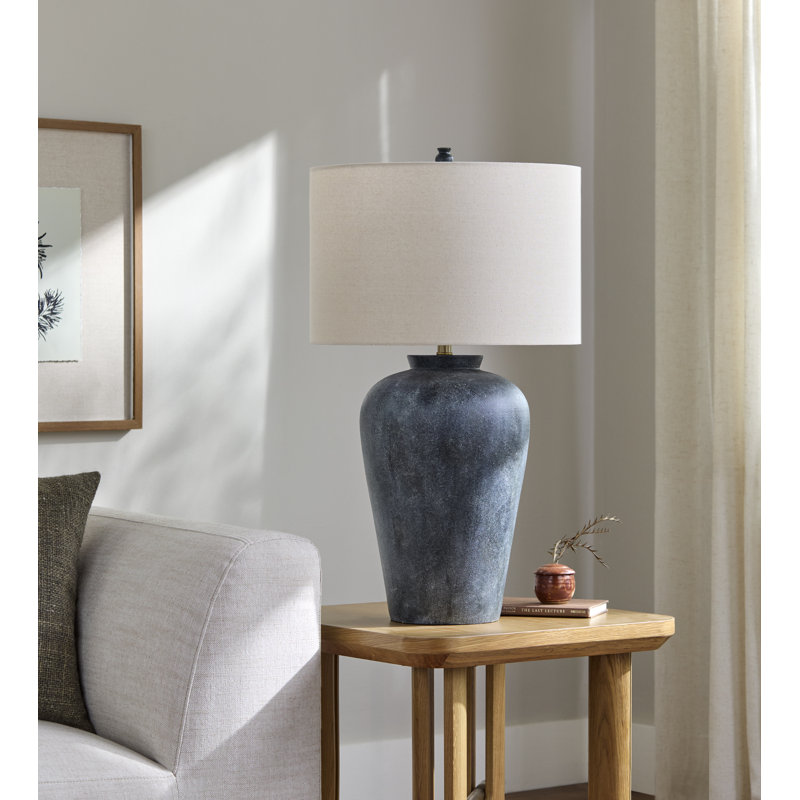 Lampe de table Feinberg, Blanc, Bleu
