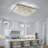 24" Modern Crystal LED Flush Mount Ceiling Light with Smart App & Remote Control, Gold-286143492-286143494