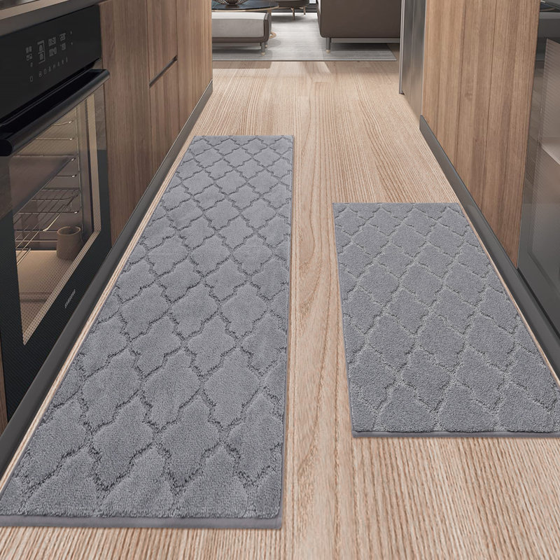 Tapis de cuisine Muhd, Rectangle 2 pi x 3 pi + 2 pi x 5 pi, Gris