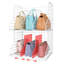 Organisateur de sac à main pour rangement pour garde-robe: sac de rangement réglable à 2 compartiments - paniers de rangement pour sacs à main en fil de fer empilables - portemanteaux ouverts