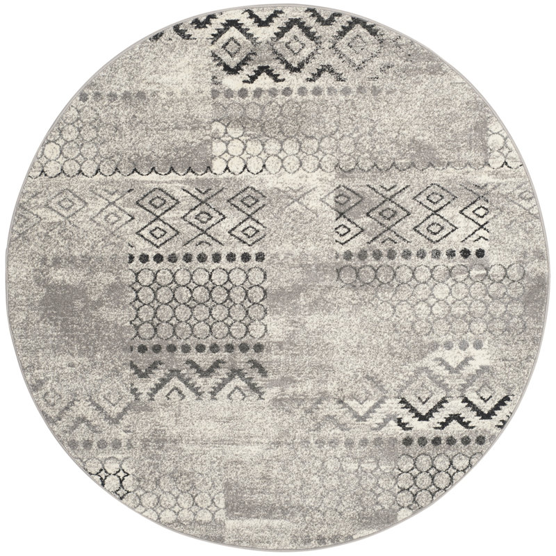 Amariah Performance Geometric Rug, Round 6'