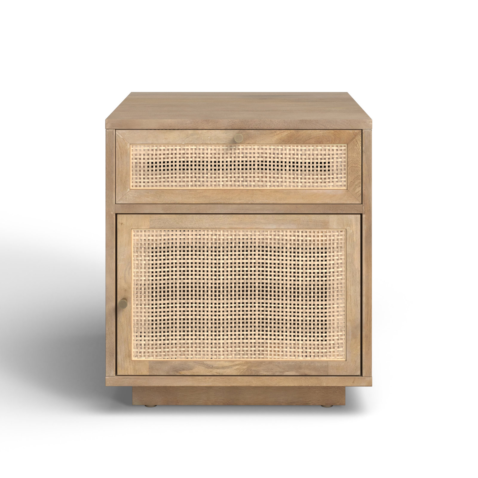 Cinna End Table With Storage, Light Brown