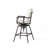 Swivel Upholstered Counter Stool with Metal Frame-741420259