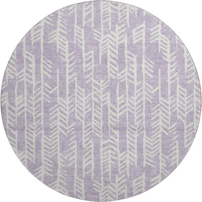 Premium Machine Washable Prisco Lavender Rug