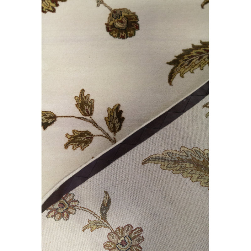 Tapis ivoire noué à la main de haute qualité