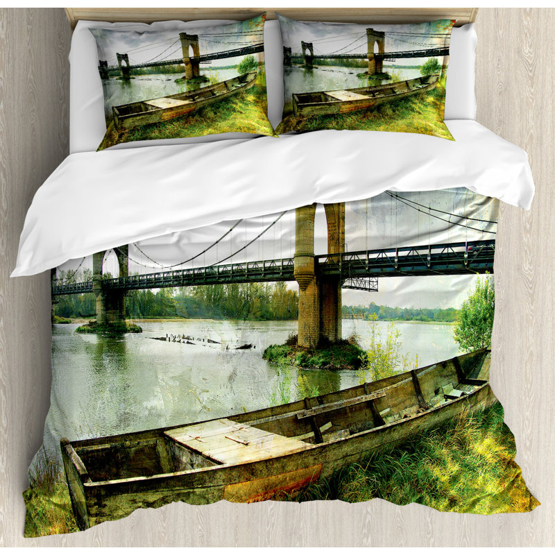 Traditional Polyester Duvet Cover, Queen Duvet Cover + 2 Standard Shams