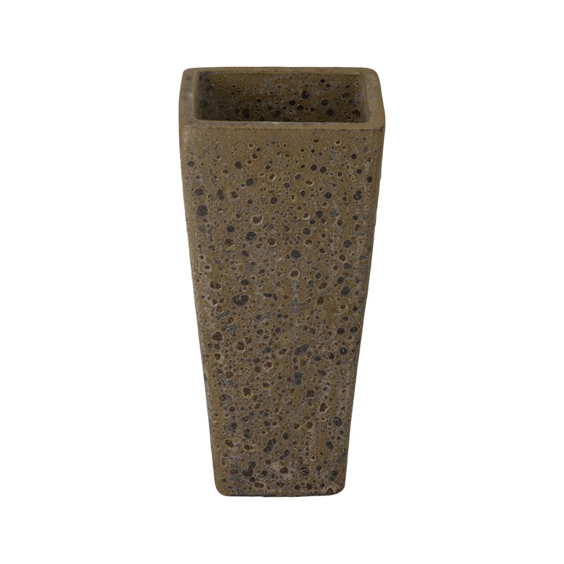CRISCO TALL SQUARE PLANTER, Brown, 25" H x 12" W x 12" D