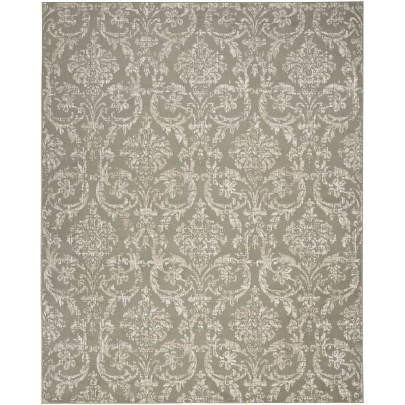 Bilbrey Damask Area Rug, Rectangle 10' x 14'
