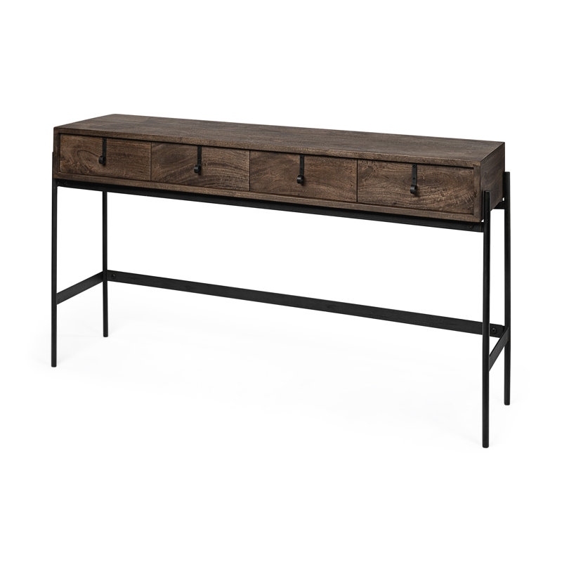 55.5'' Solid Wood Top Console Table