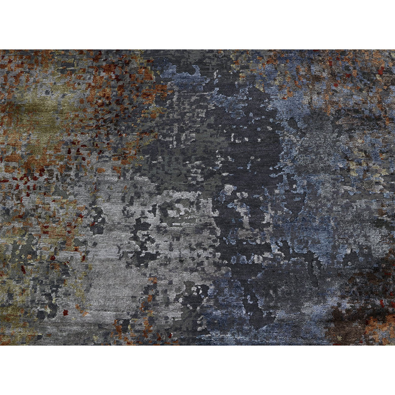 Abstract Area Rug in Red, Rectangle 12' x 15'