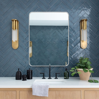 Viridiana Metal Rectangle Wall Mirror