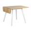 Table de salle à manger extensible de 32 à 47 po Abacus Universal Expert, 2 panneaux latéraux rabattables, chêne et blanc