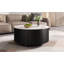 Table basse ronde moderne mobile avec roulettes (table incluse seulement)-208277735