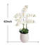 Arrangement floral orchidée dans un vase - Fleurs artificielles élégantes pour le bureau personnel-1832586028