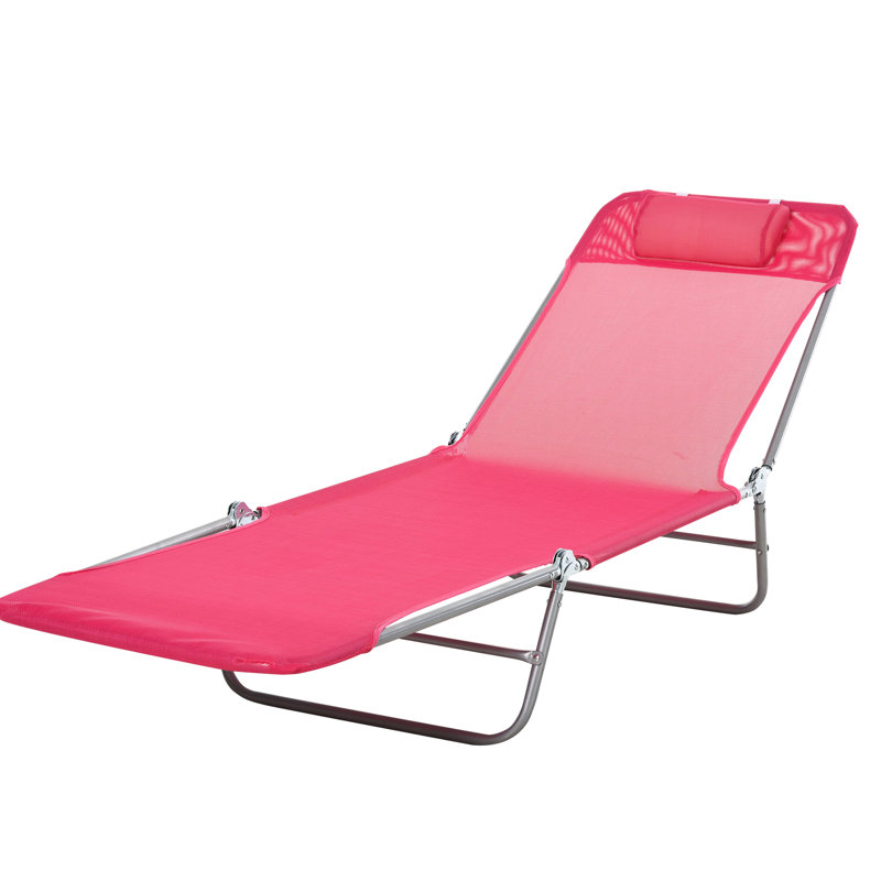 Chaise pliante pour l'extérieur en rose