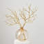 Faux Gold Sparkle Manzanita Branches in Amber Tone Ball Vase Extra Large Holiday Centerpiece Water Illusion Arrangement