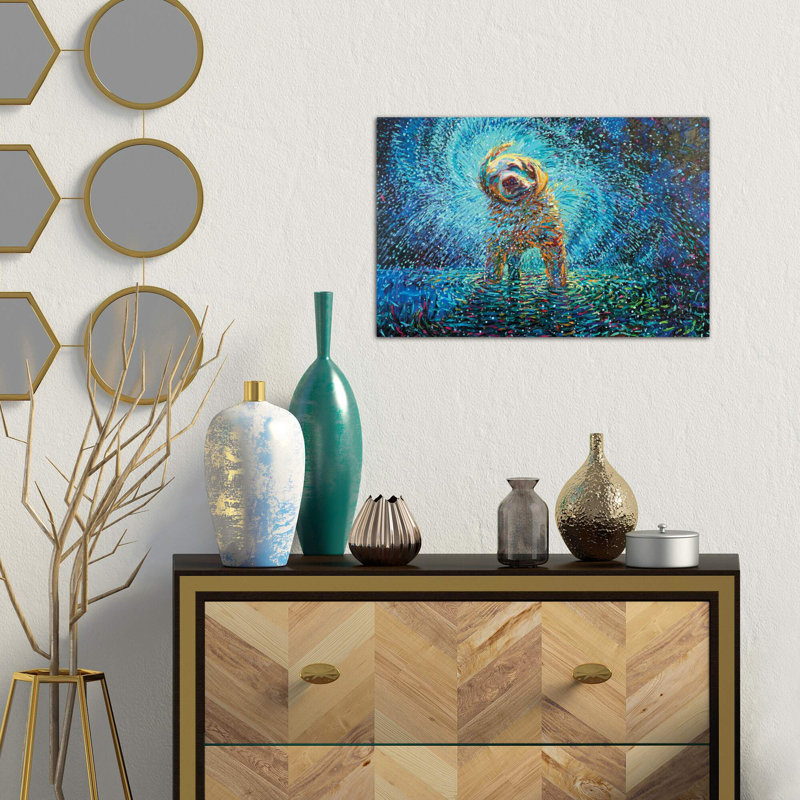 Labrador Jazz by Iris Scott - Wrapped Canvas Painting, 152.5 cm H x 101.5 cm W