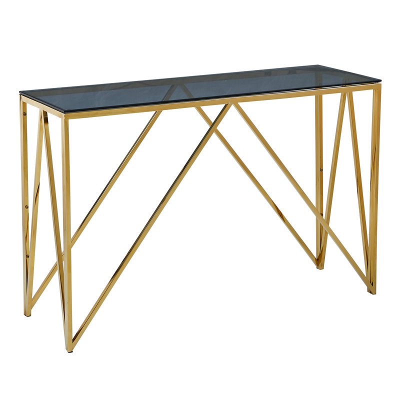 Briant 120cm Glass Top Console Table