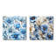 Gallucci - Ensemble de 2 carrés décoratifs floraux en métal-102680762