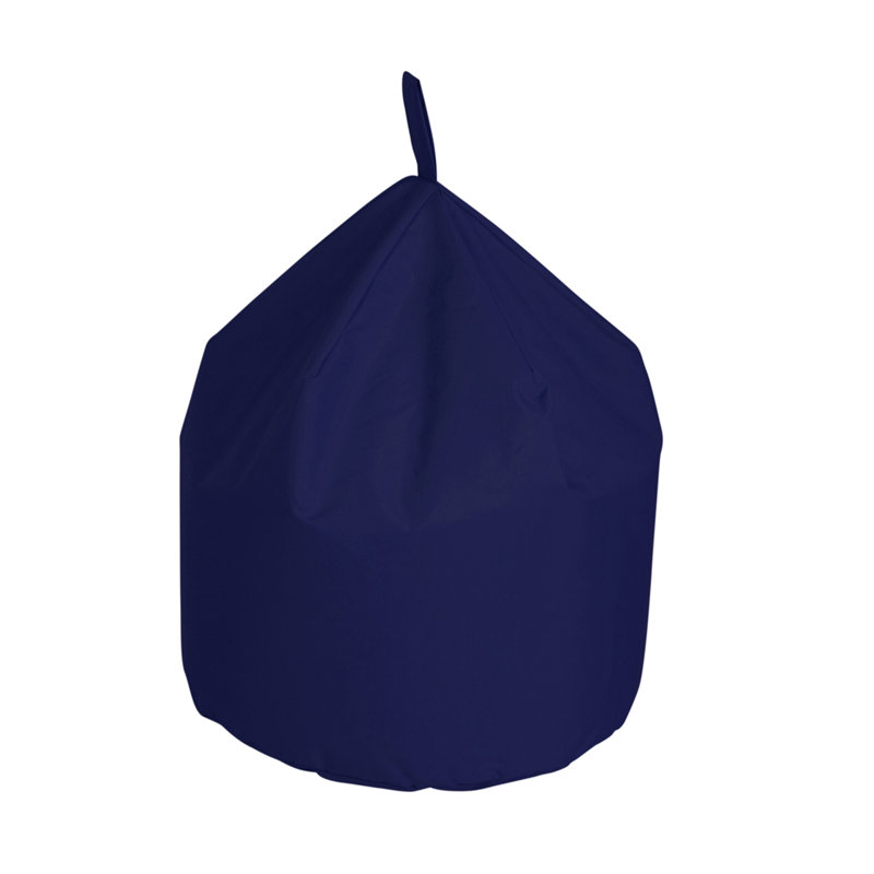 Polyester Outdoor Friendly Refillable Classic Bean Bag, 70 cm H x 60 cm W x 60 cm D, Dark Blue