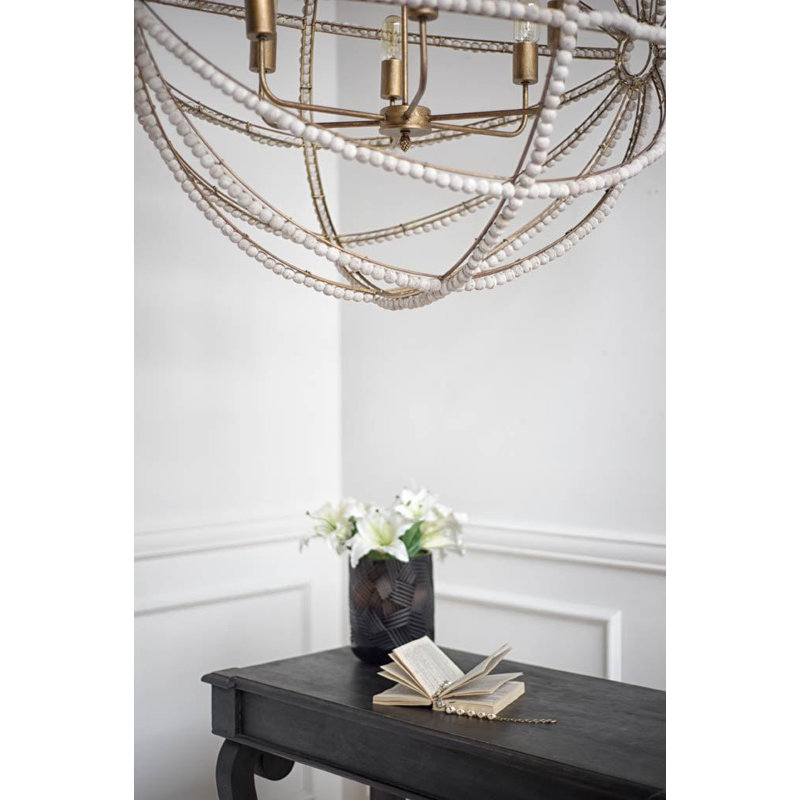 6 - Light Chandelier, White