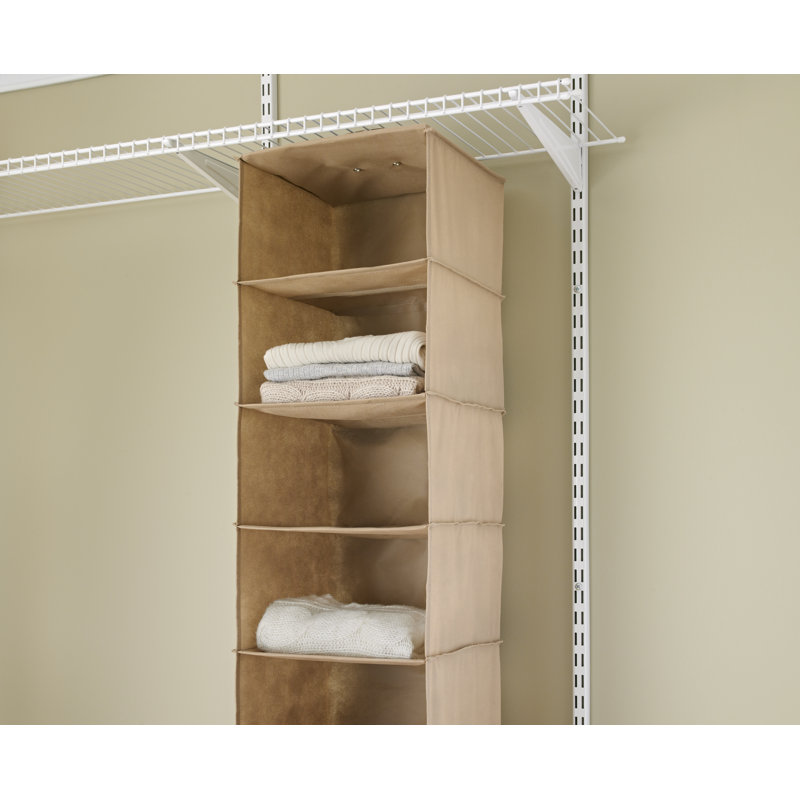 Tan Polypropylene 8-Shelf Hanging Closet Organizer for Kids