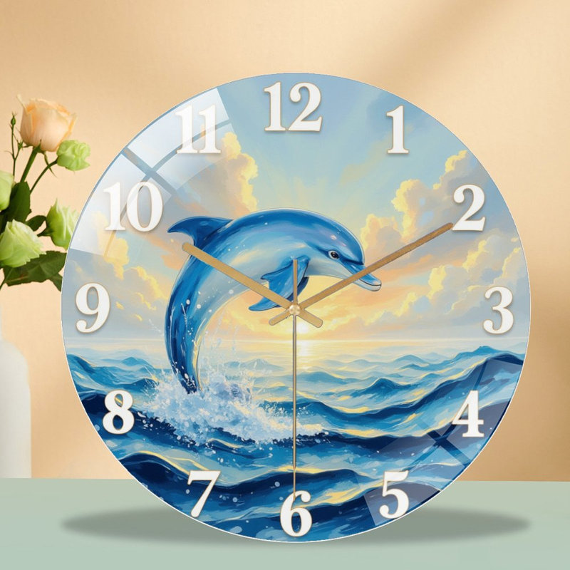 Horloge murale Dolphin Ocean