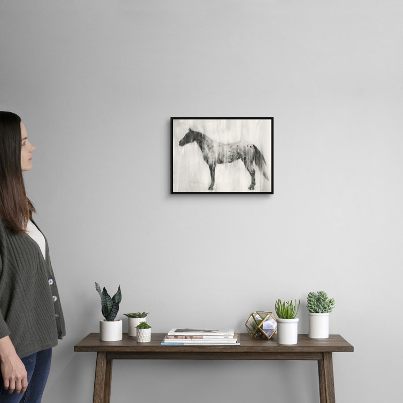 Art mural Appaloosa Study II, H 14 po x l 18 po x P 2 po, Toile avec cadre noir