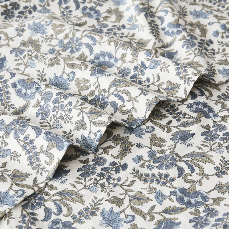 Ensemble de draps en coton Lillian, Ensemble de draps pour grand lit avec 2 taies d'or