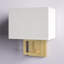 Applique murale à bougie à intensité variable 1 lumière Caitlyn en or satiné-22804329