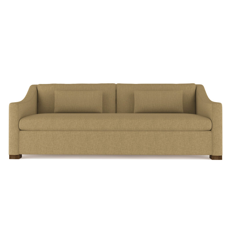 Canapé Crosby, H 32,5 po x l 84 po x P 43 po, Patiné, Tapis massepain en lin à tissage carré