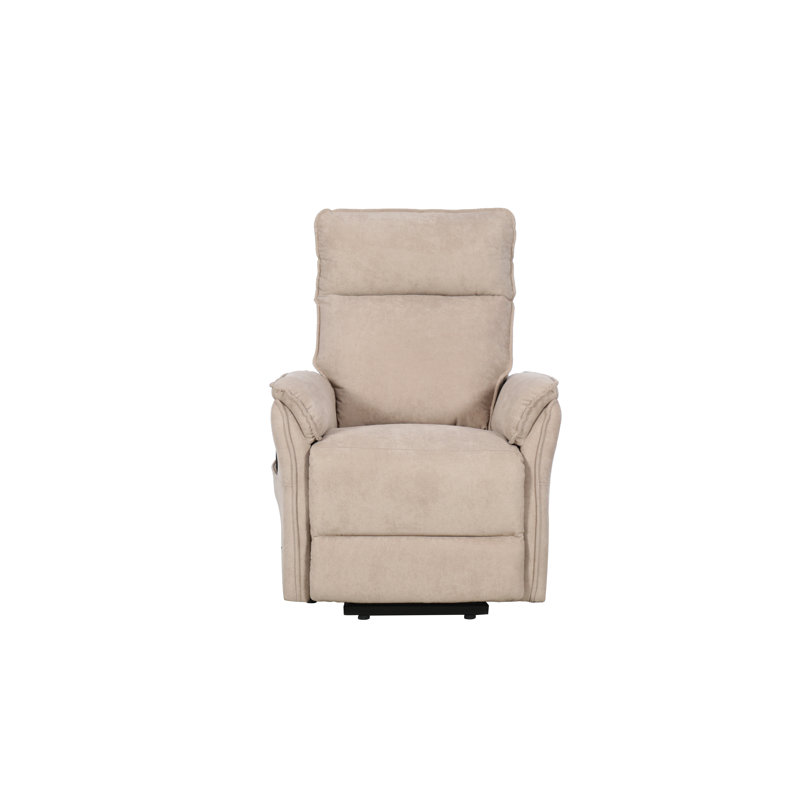 Fauteuil inclinable électrique lève-personne rembourré, 100 % polyester brun clair