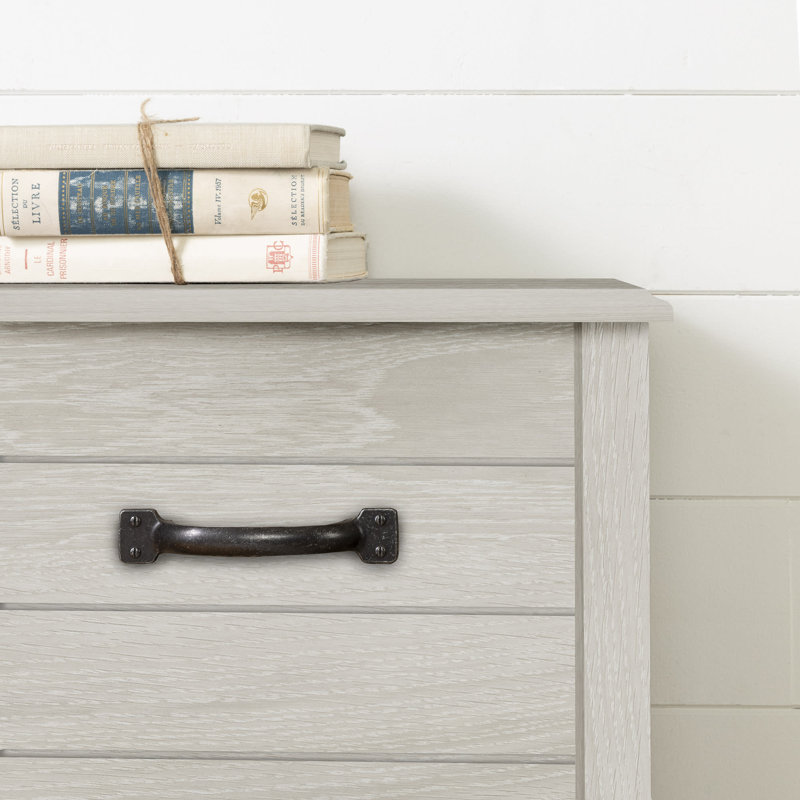 Tête de lit double avec bibliothèque Cubby, Double, Chêne d'hiver
