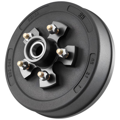 Self-Adjusting Electric Trailer Brake Assembly, 10 x 2-1/4 Inch, for 3500 lbs Axle, 1 Pair, Brake Kit with Backing Plates