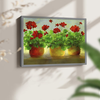 Geraniums III -Framed Print - Restickable