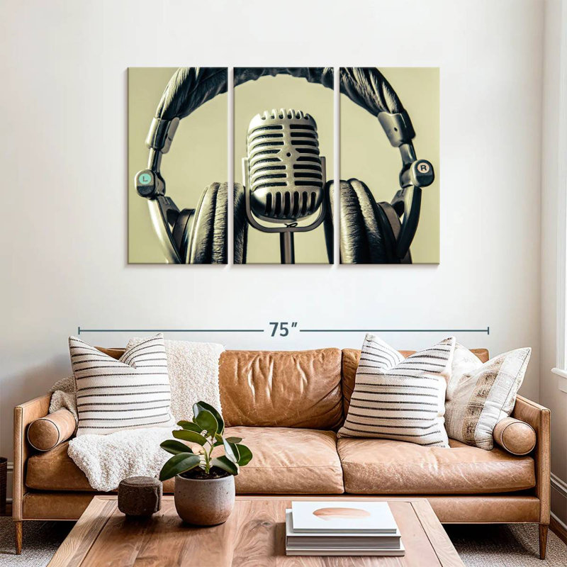 Abarca Microphone And Headphone, 28" H x 45" W