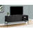 Brandy 60-inch TV stand made of black laminate and black metal, 58.74'' W X 15.39'' D X 23.46'' H-1730638626